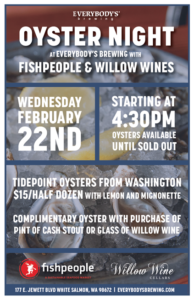 Oyster Night at Everybody's Brewing - Explore White Salmon, Washington